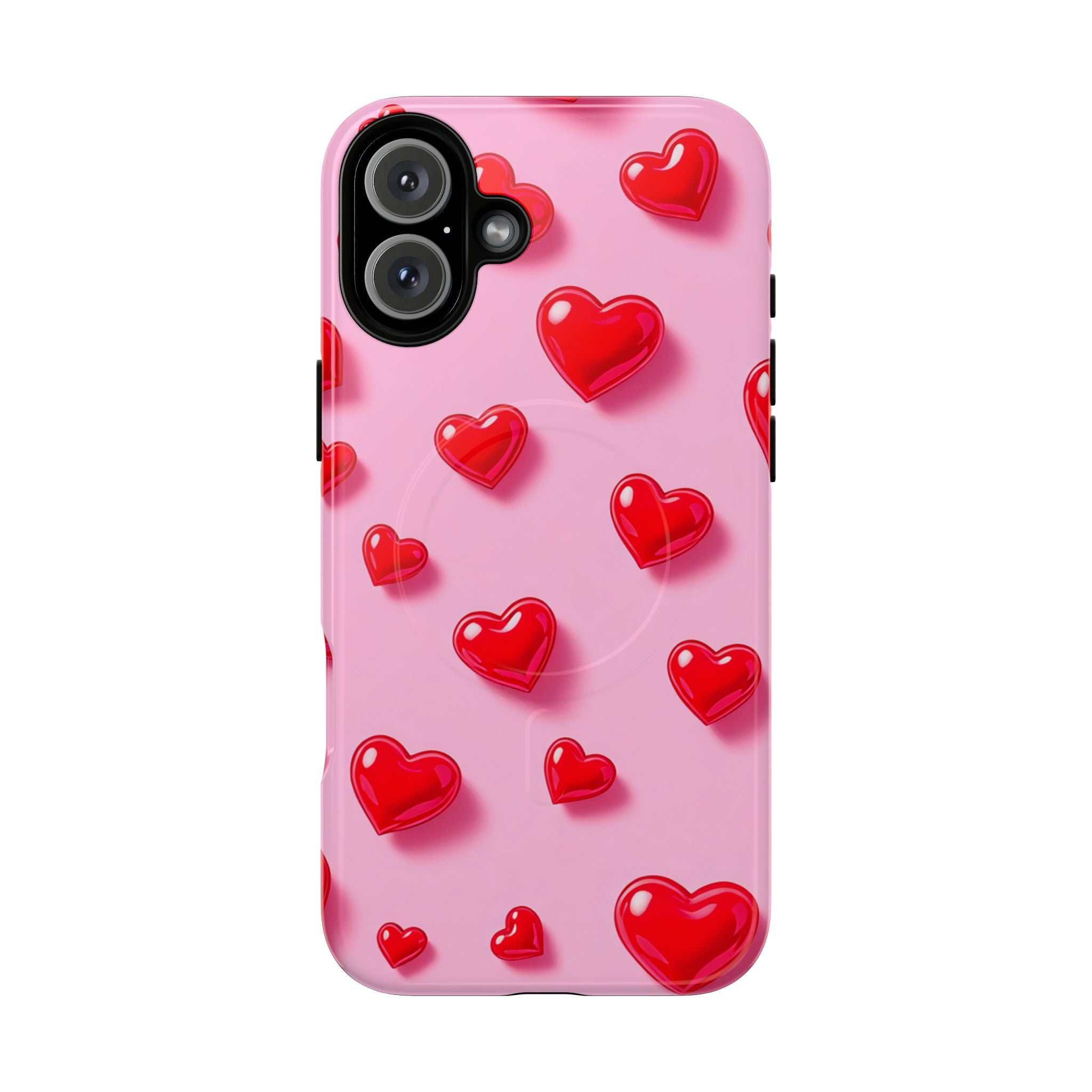 Pink Hearts iPhone Magsafe Phone Case