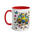 Fun Minion themed coffee mug with colorful Minion characters, glossy finish. 