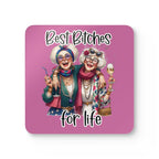 Best Bitches For Life coaster set with fun and playful design, perfect for gatherings.