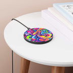 Vibrant Colour Splash Design Wireless Charger