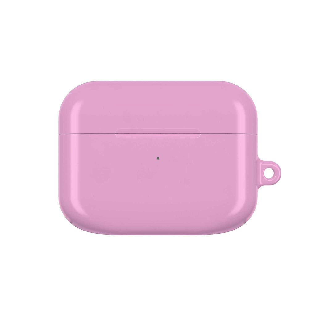Dusky pink protective hard shell case for AirPods and AirPods Pro with glossy finish and scratch resistance