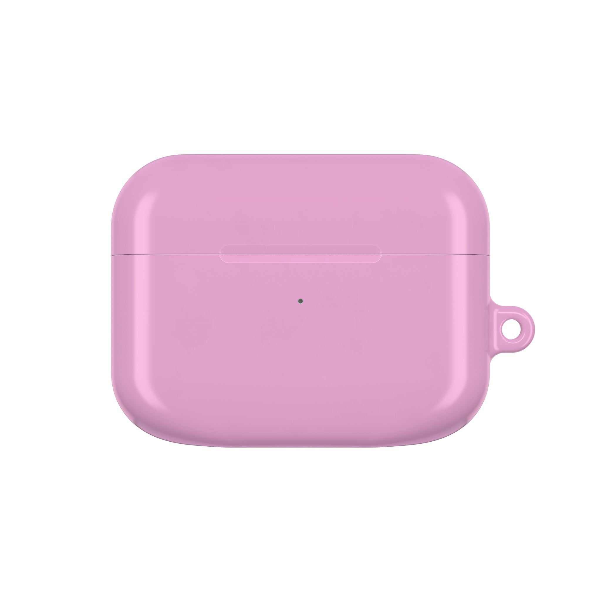 Dusky pink protective hard shell case for AirPods and AirPods Pro with glossy finish and scratch resistance