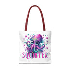 Squirter Squid Tote Bag with cheeky printed design and durable spun polyester fabric