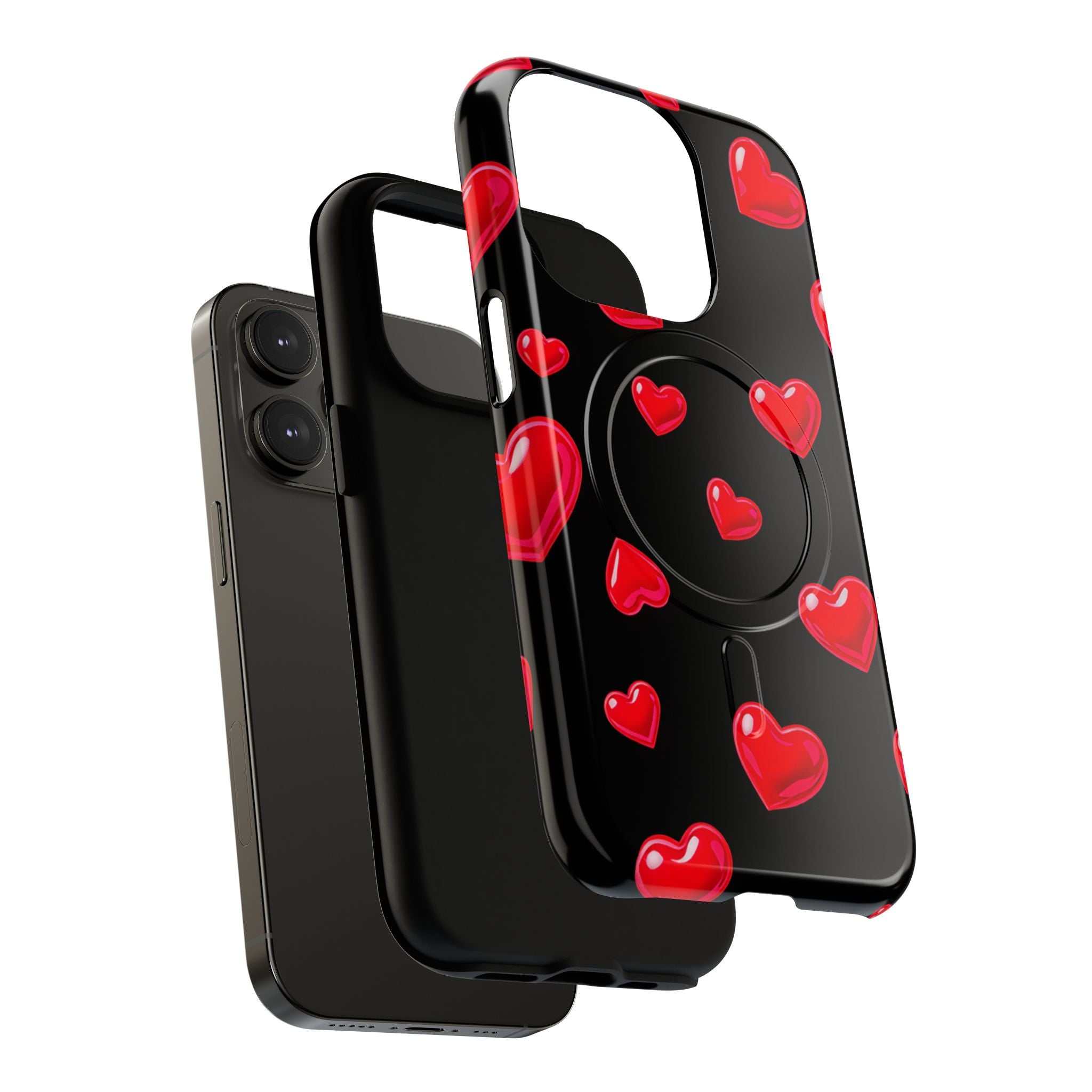 Black Hearts iPhone Magsafe Phone Case