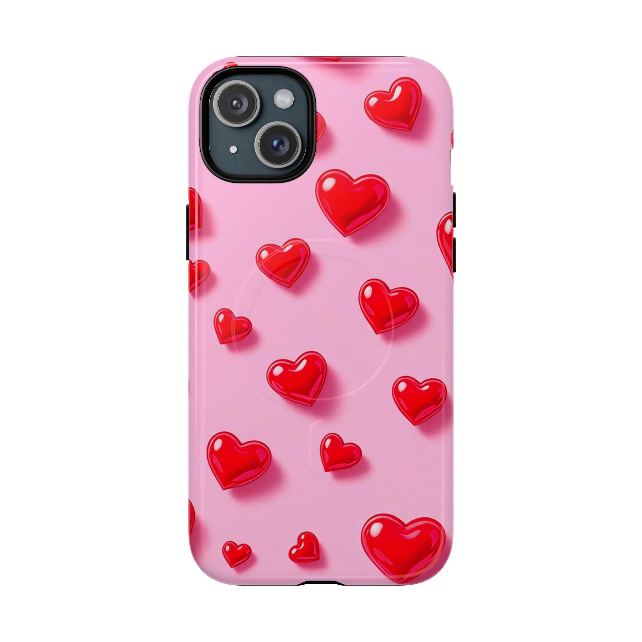 Pink Hearts iPhone Magsafe Phone Case