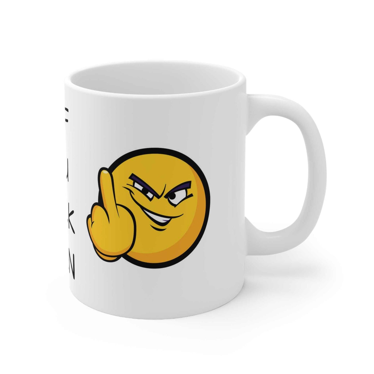 Cheeky rude off you fook ceramic mug created by Littlebitz