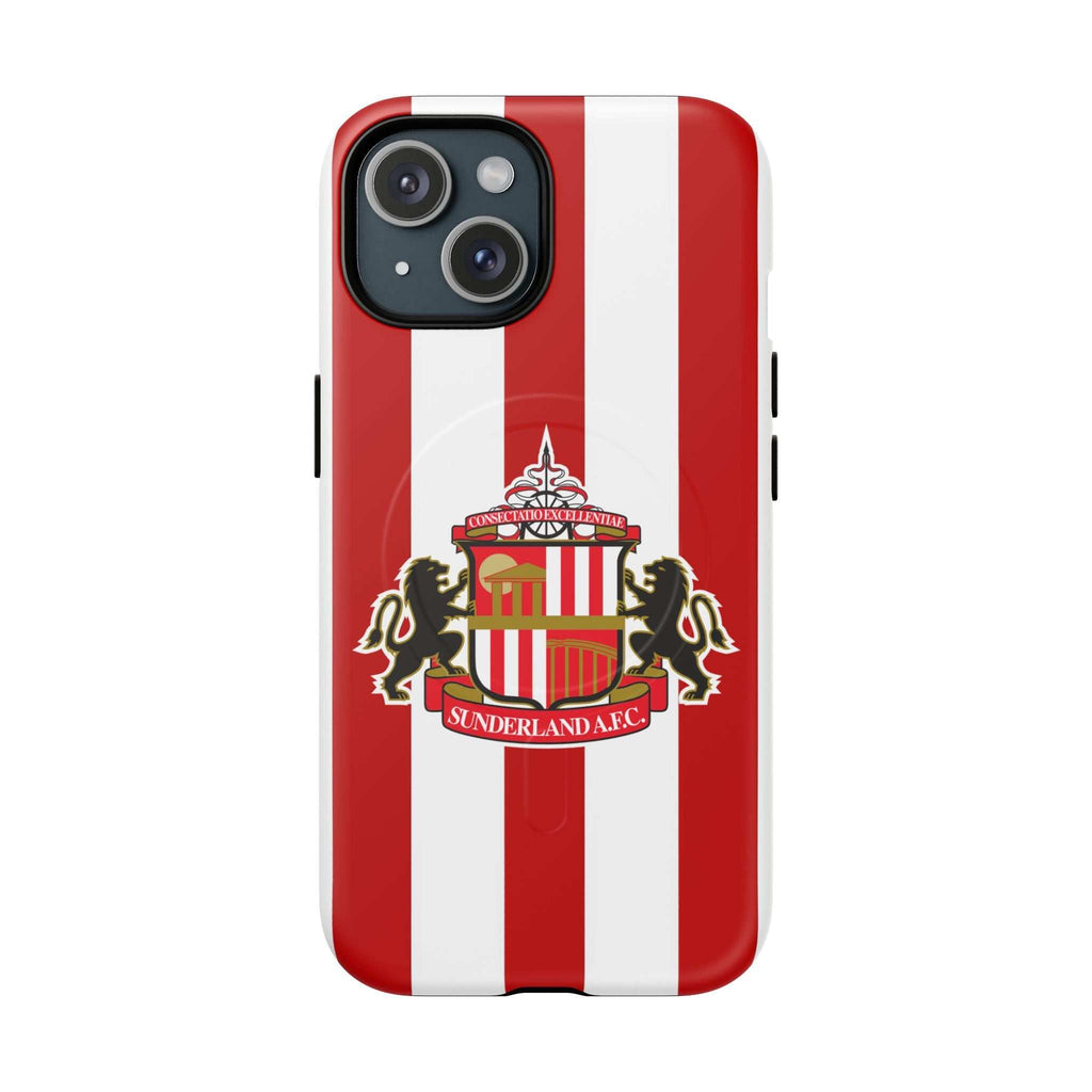 Sunderland FC MagSafe iPhone case with red and white colors and official-inspired crest