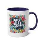 I Gave a Fuck Coffee Mug with floral design, 11oz ceramic, cheeky and humorous.