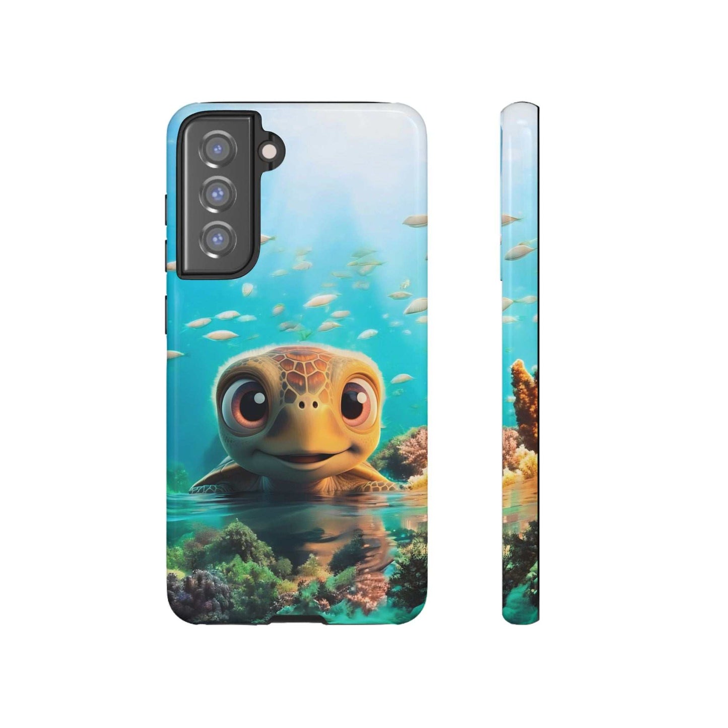 Cute Sea Turtle Samsung Phone Case designed by Littlebitz