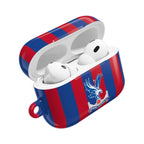 Crystal Palace FC AirPods Pro protective case in red and blue with eagle crest, durable shock-resistant design.