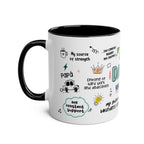 Fathers Day Gift Mug with fun graphics and black handle, perfect for dads.