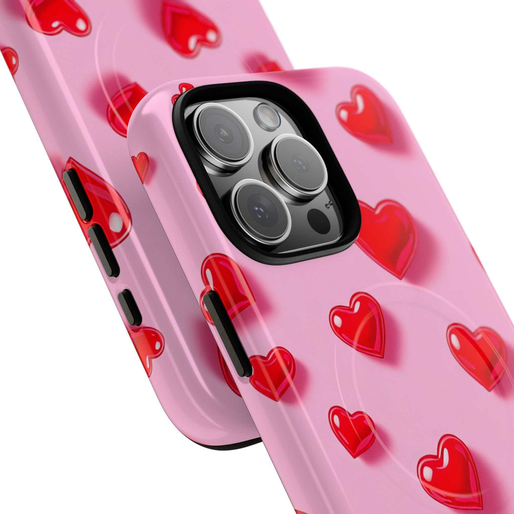 Pink Hearts iPhone Magsafe Phone Case