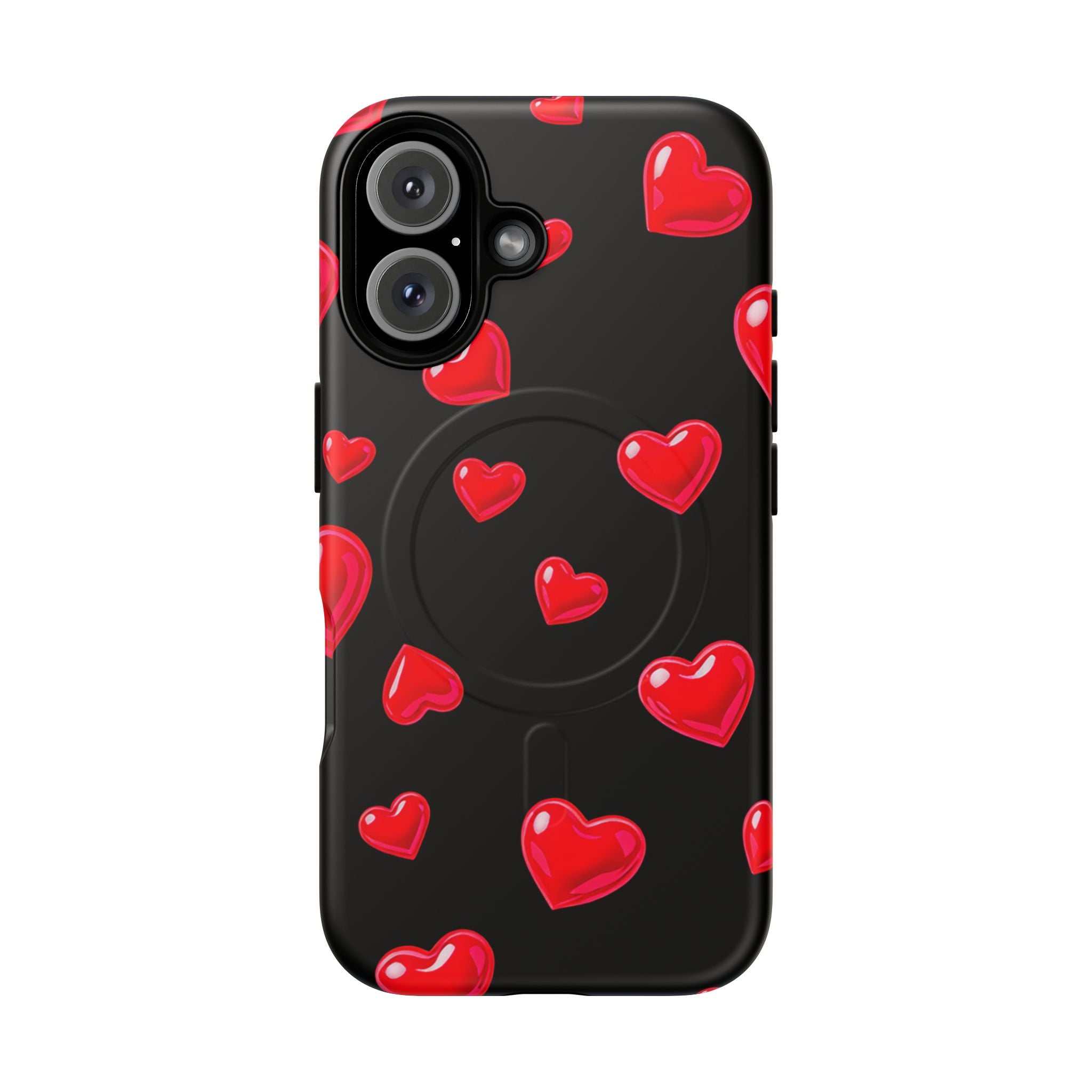 Black Hearts iPhone Magsafe Phone Case