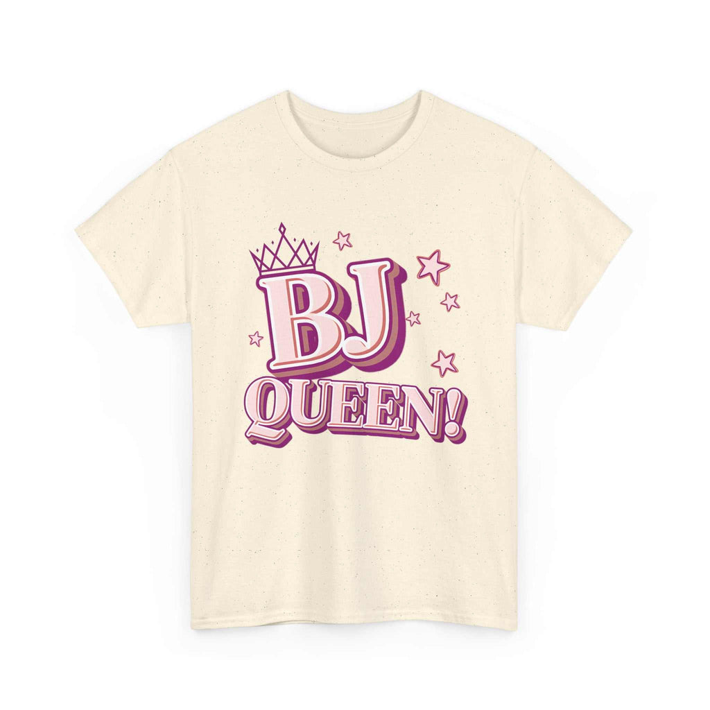 BJ Queen T-Shirt with cheeky humor and bold statement, soft breathable cotton tee for confident wear