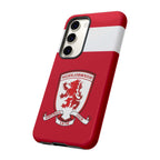 Middlesbrough Magnetic Samsung Case with red colors and dual-layer protection for wireless charging