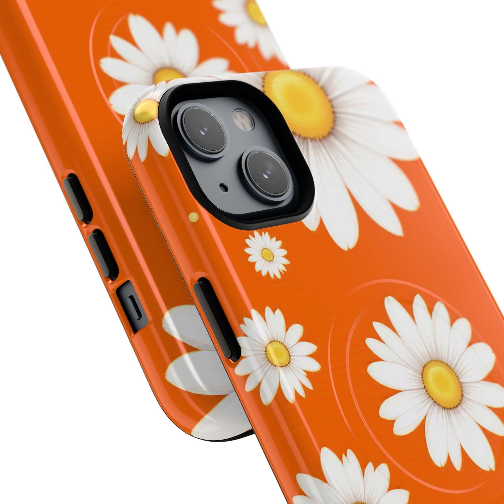 Orange Daisy Design iPhone Magsafe Phone Case