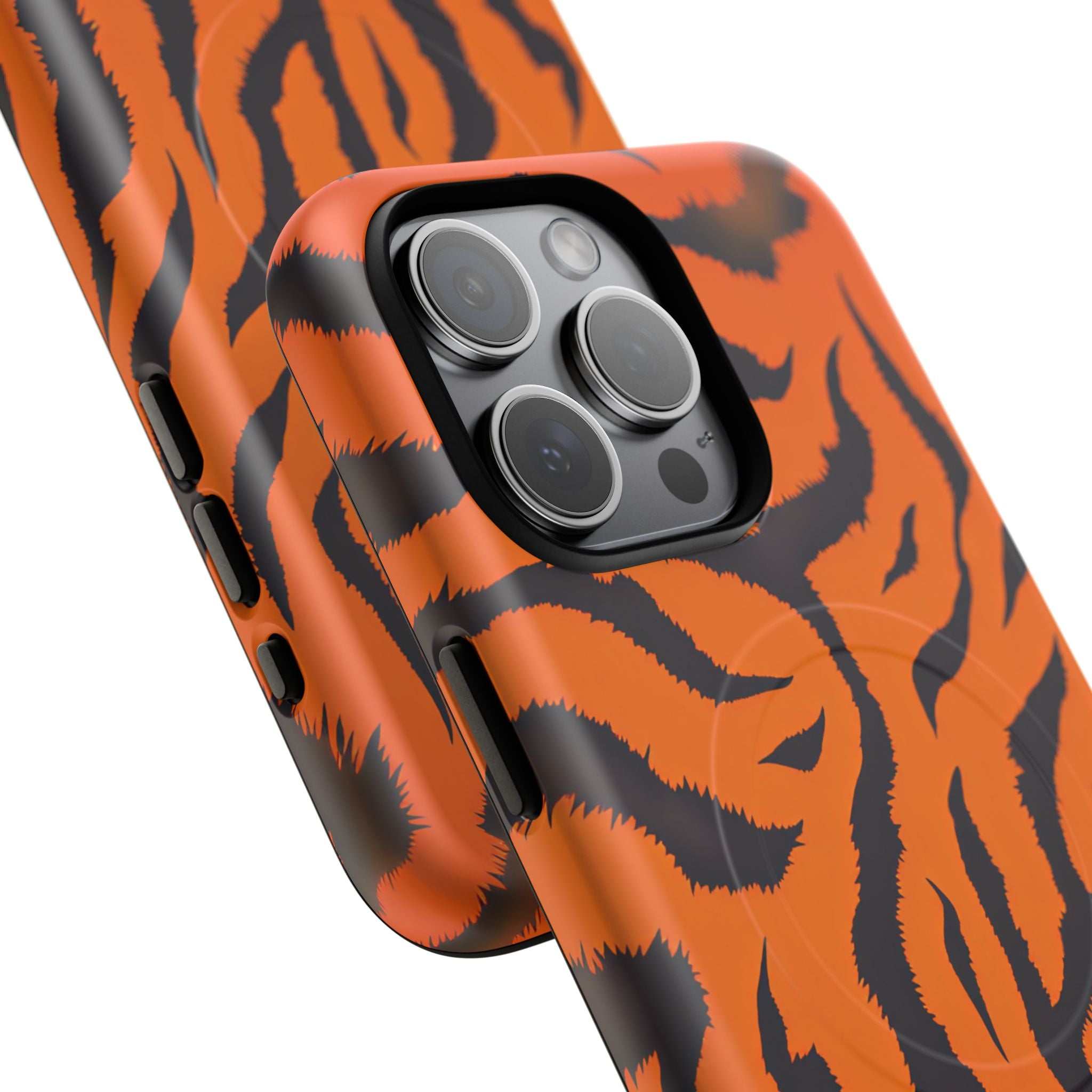 Orange Tiger Print iPhone Magsafe Phone Case
