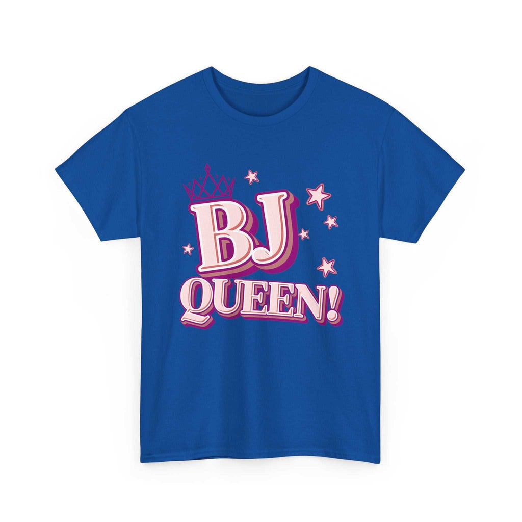 BJ Queen T-Shirt front view with bold queen crown graphic on soft cotton fabric