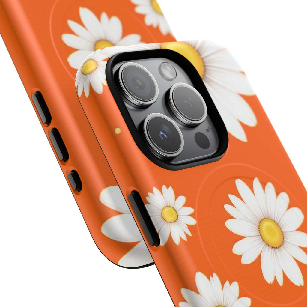 Orange Daisy Design iPhone Magsafe Phone Case