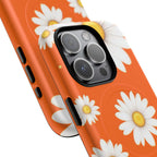 Orange Daisy Design iPhone Magsafe Phone Case