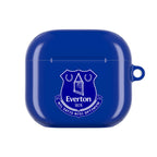 Everton FC AirPods protective case in blue with club crest, durable hard shell for AirPods and AirPods Pro.