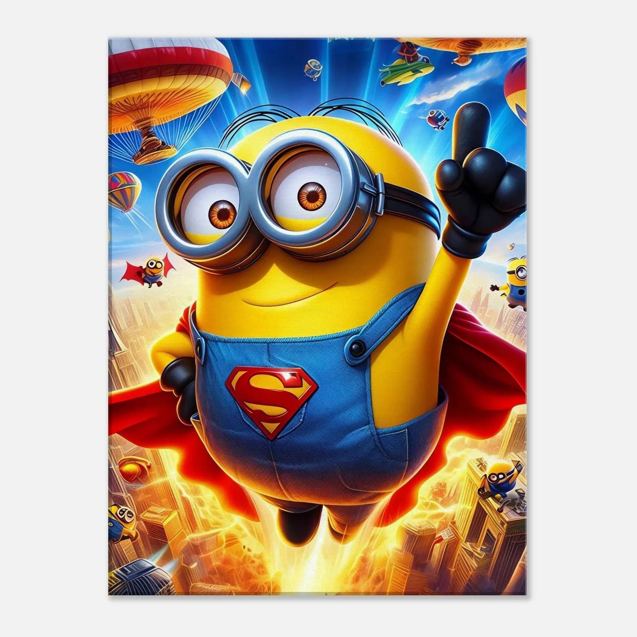 Minions Wall Canvas featuring vibrant, playful characters in a fun, cheerful design.