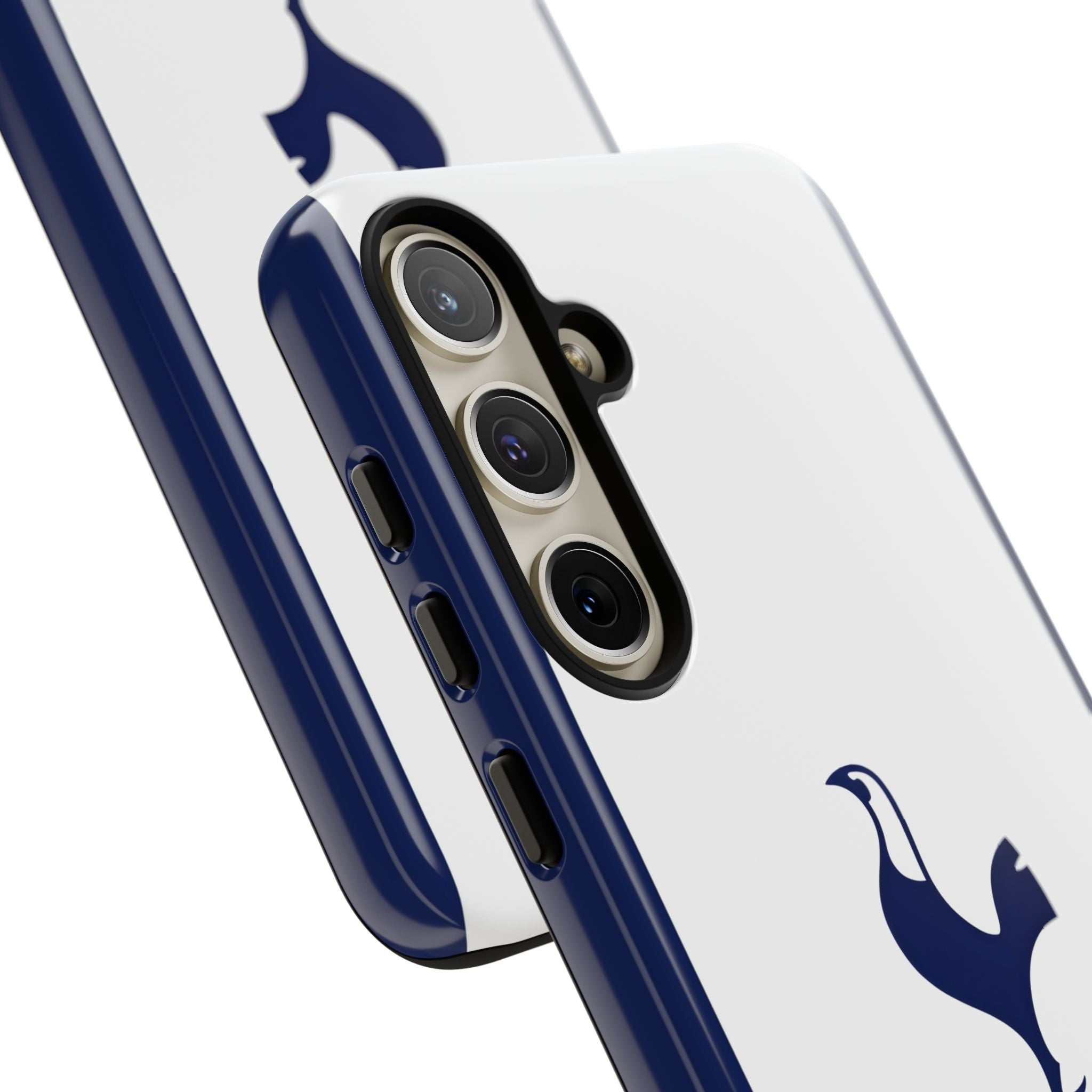 Tottenham FC magnetic Samsung phone case with white and navy colors and official-inspired crest