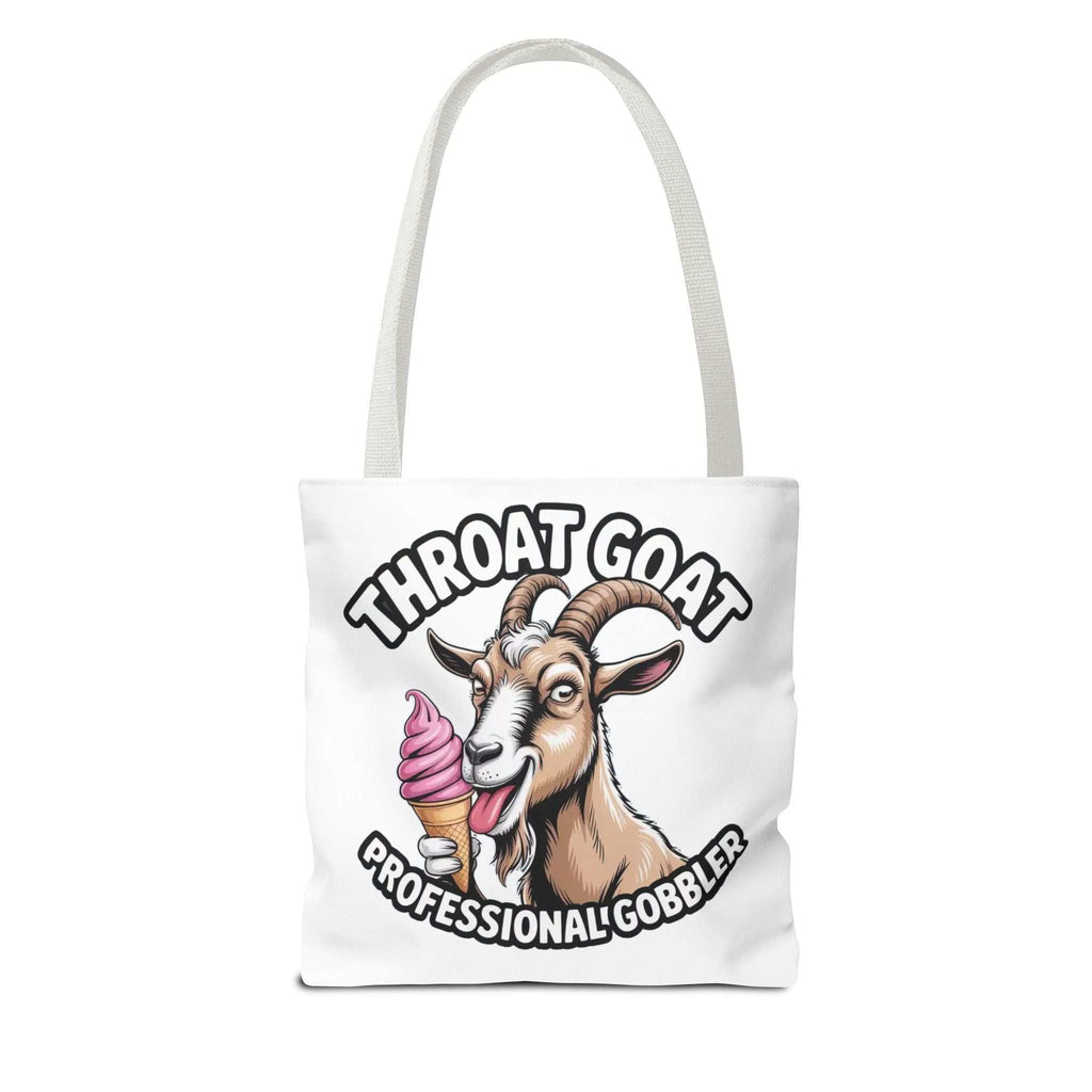 Professional Gobbler Funny Tote Bag with cheeky design, durable spun polyester, multiple sizes and handle color options