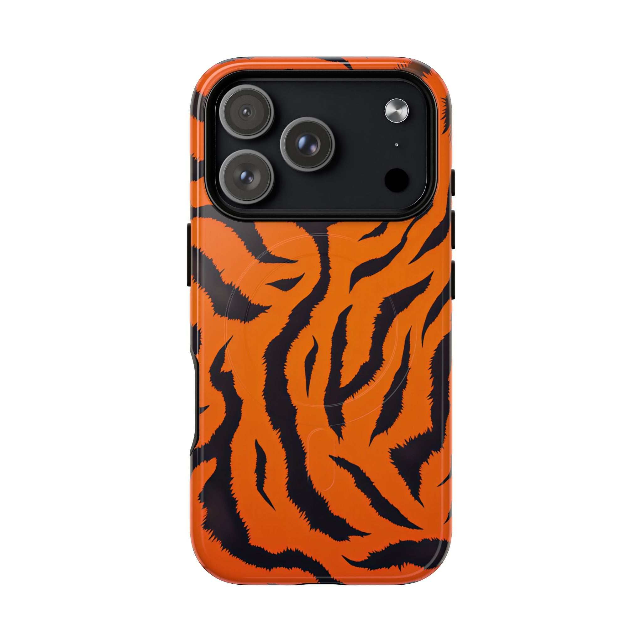 Orange Tiger Print iPhone Magsafe Phone Case