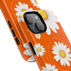 Orange Daisy Design iPhone Magsafe Phone Case