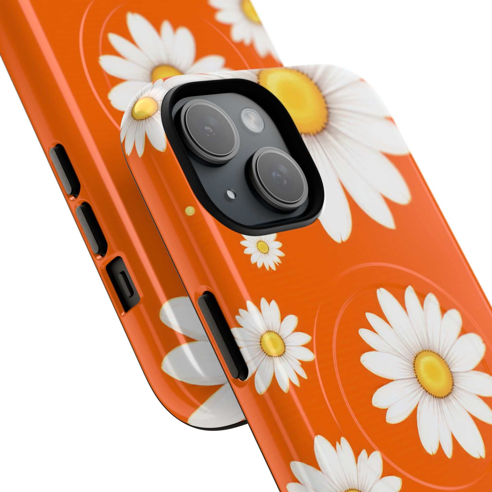 Orange Daisy Design iPhone Magsafe Phone Case