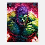 Incredible Hulk wall canvas with vibrant colors and bold design.