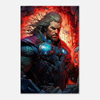 Thor Wall Canvas with bold, striking imagery, featuring vibrant print and available in multiple sizes.