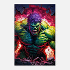 Incredible Hulk Wall Canvas featuring vibrant colors and dynamic pose, perfect for superhero fans.