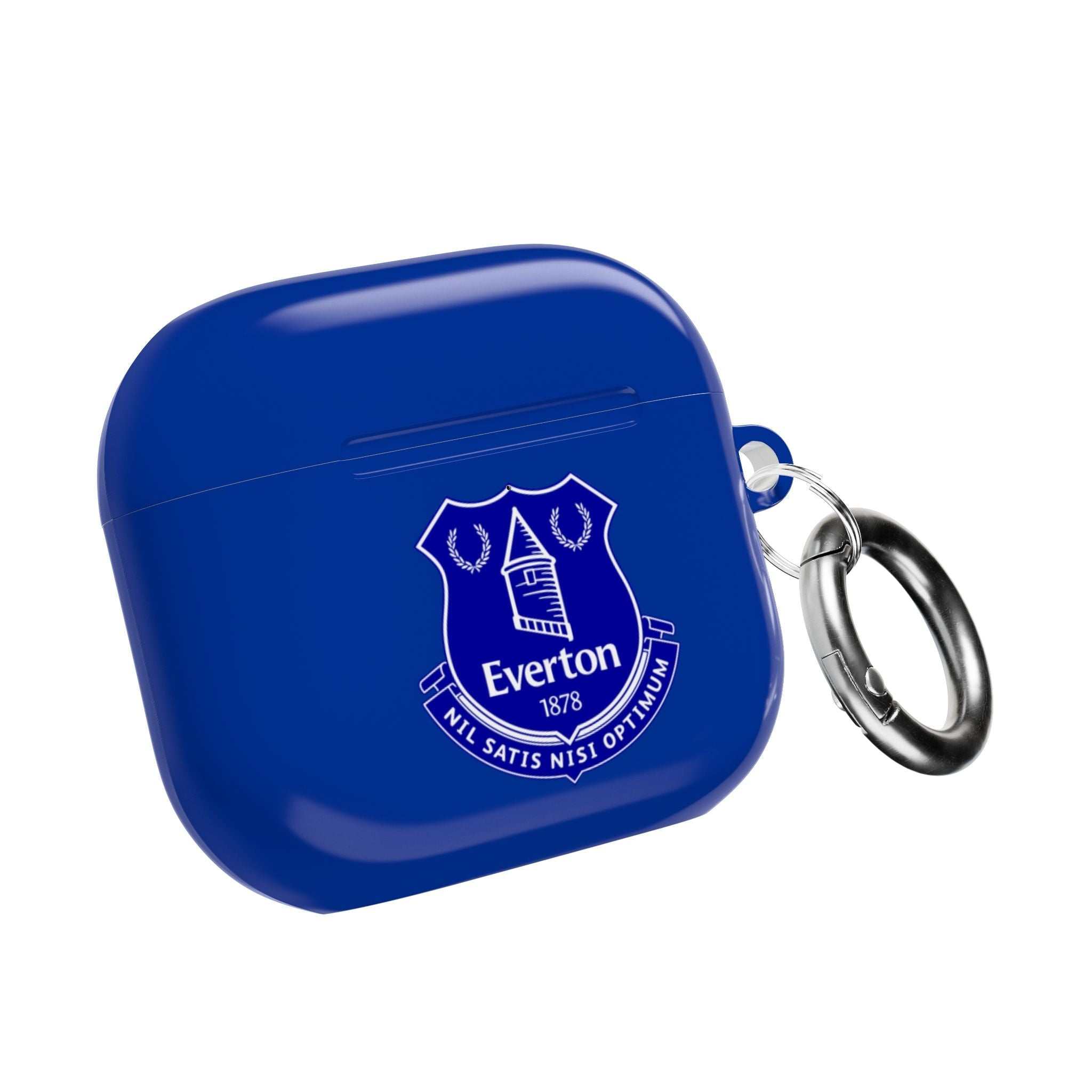 Everton FC AirPods protective case in blue with club crest and keyring