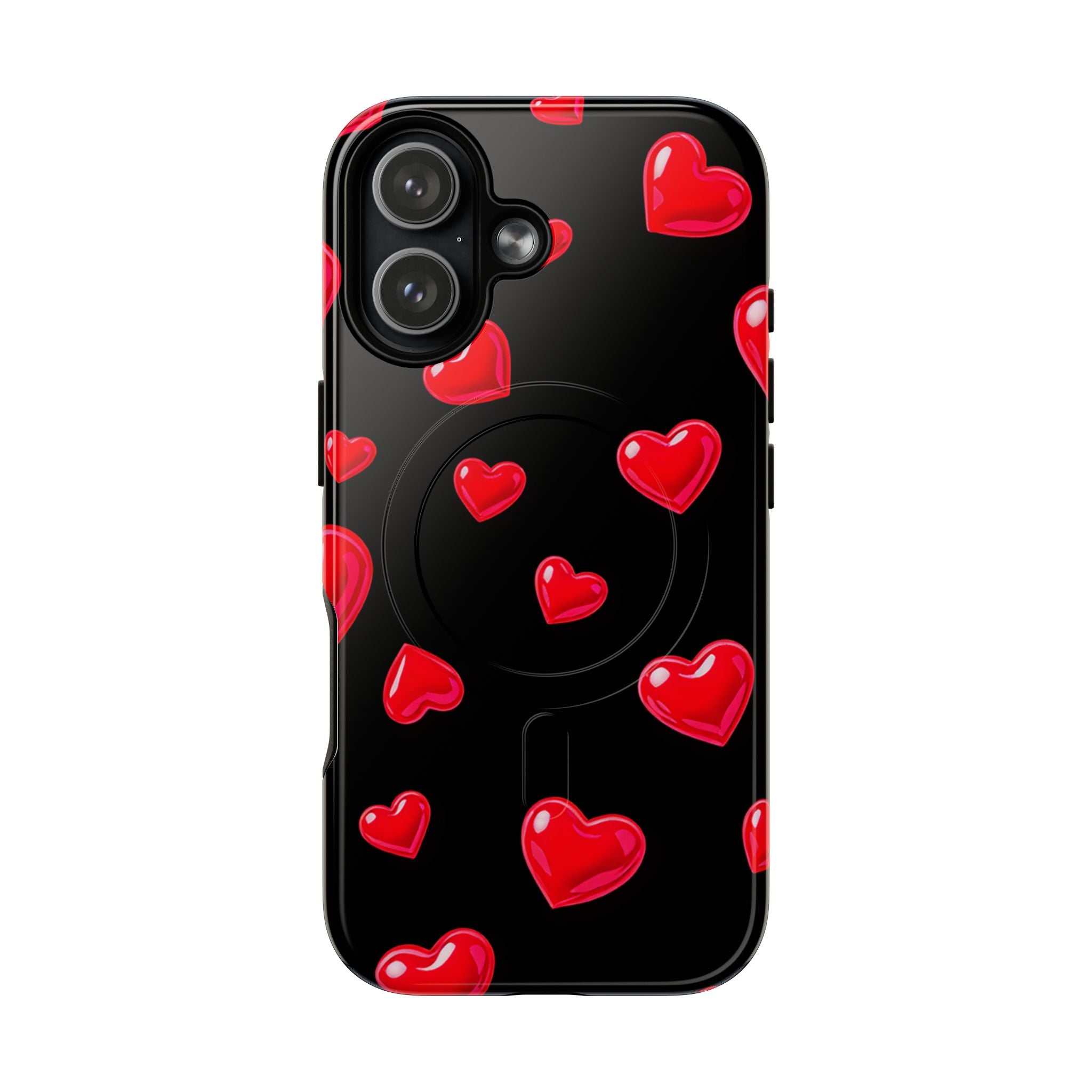 Black Hearts iPhone Magsafe Phone Case