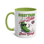 Everything Is a Dildo If You’re Brave Enough Mug with bold humorous text on glossy ceramic two-tone cup