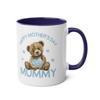Cute bear Mother's Day mug with a heart design, perfect for a mother-son gift.