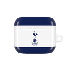 Tottenham FC AirPods protective case with navy and white colors and cockerel crest design