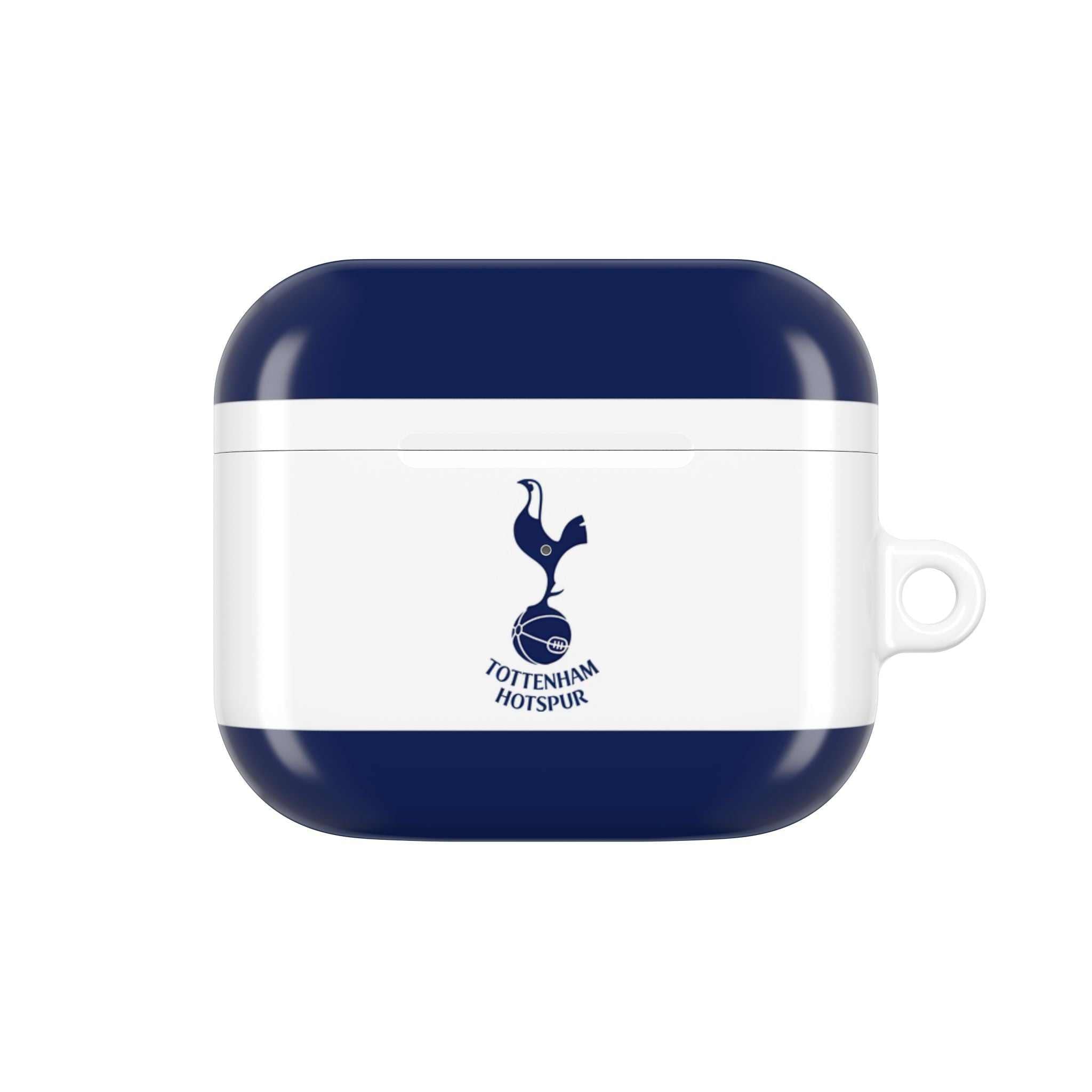 Tottenham FC AirPods protective case with navy and white colors and cockerel crest design