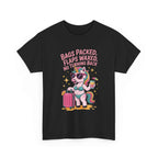 Bags Packed Flaps Waxed T-Shirt ready for travel and wild weekends with bold design and comfortable fit