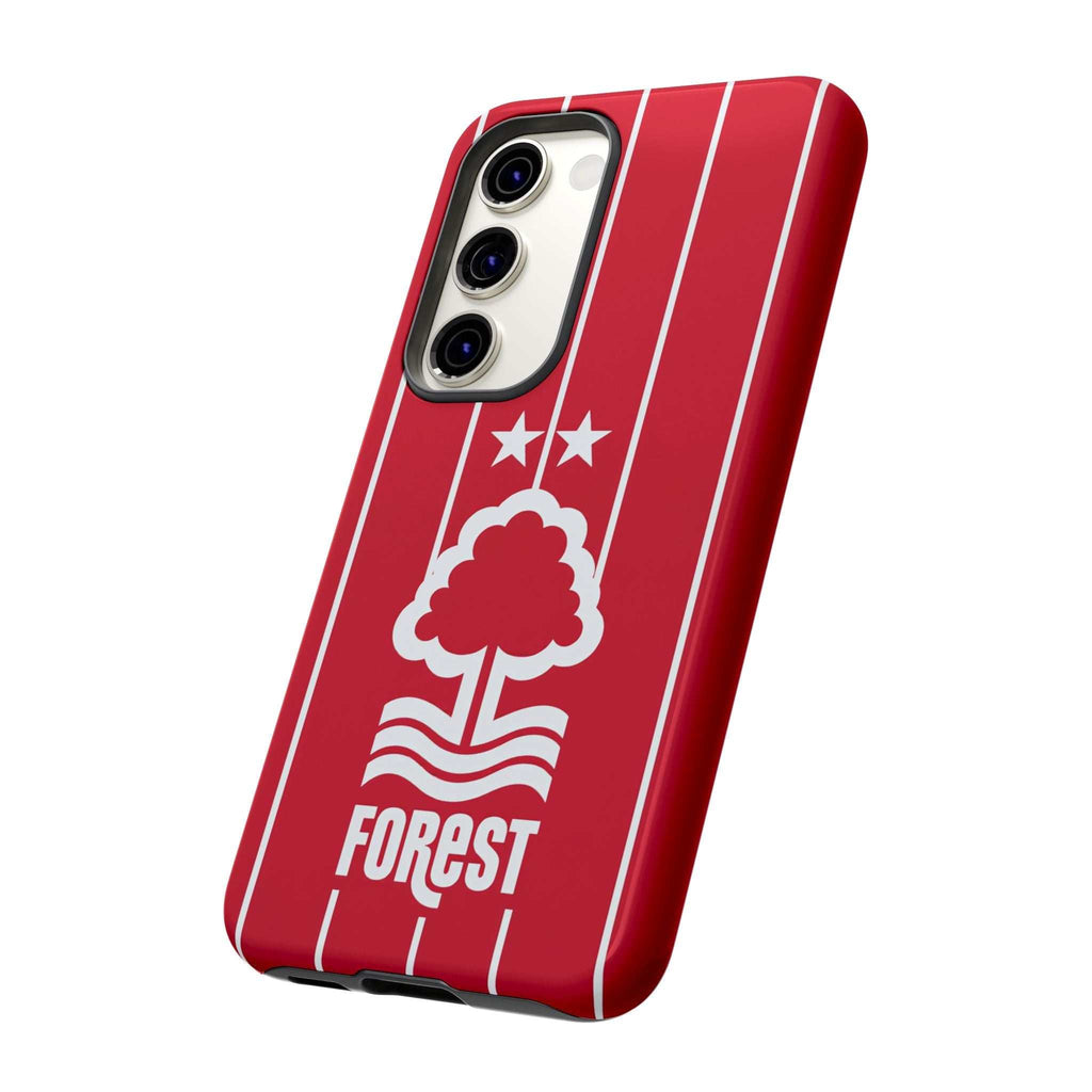 Nottingham Forest magnetic Samsung phone case with dual-layer protection and wireless charging compatibility