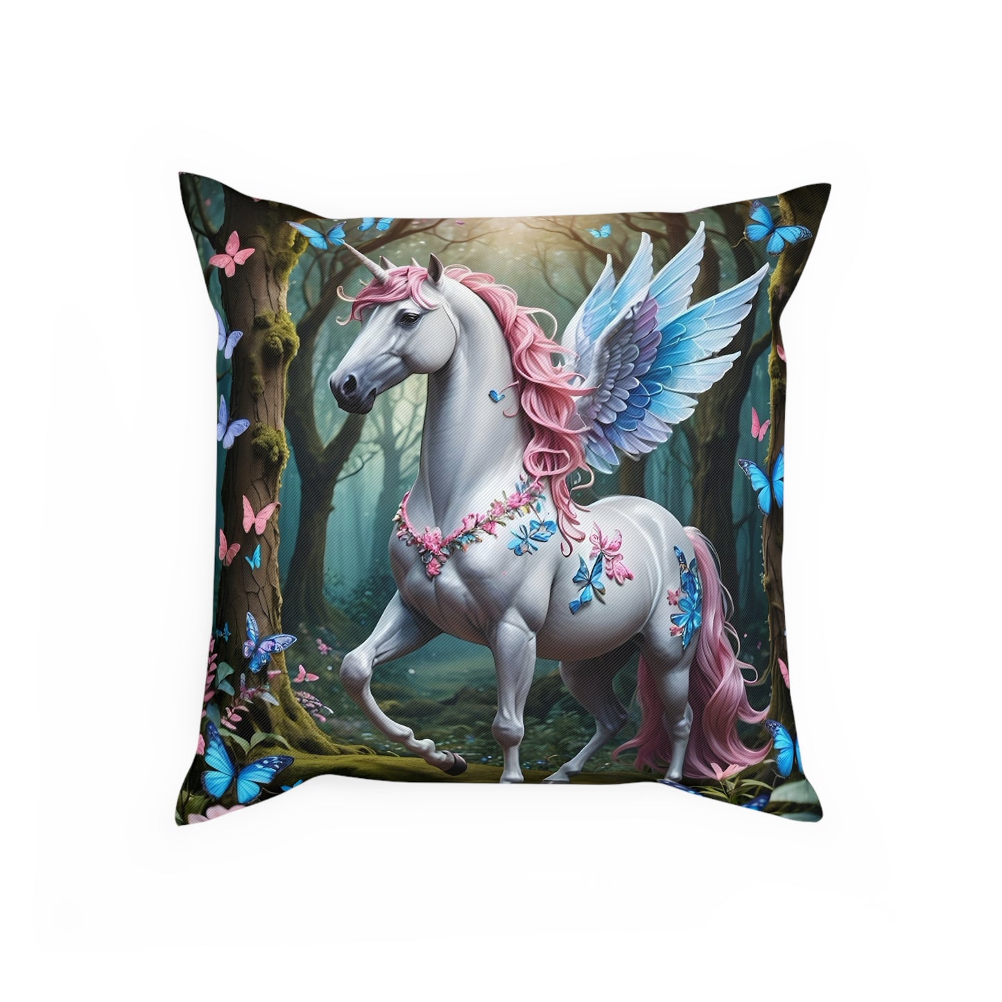 Gorgeous Mythical Unicorn Cotton Drill Square Cushion