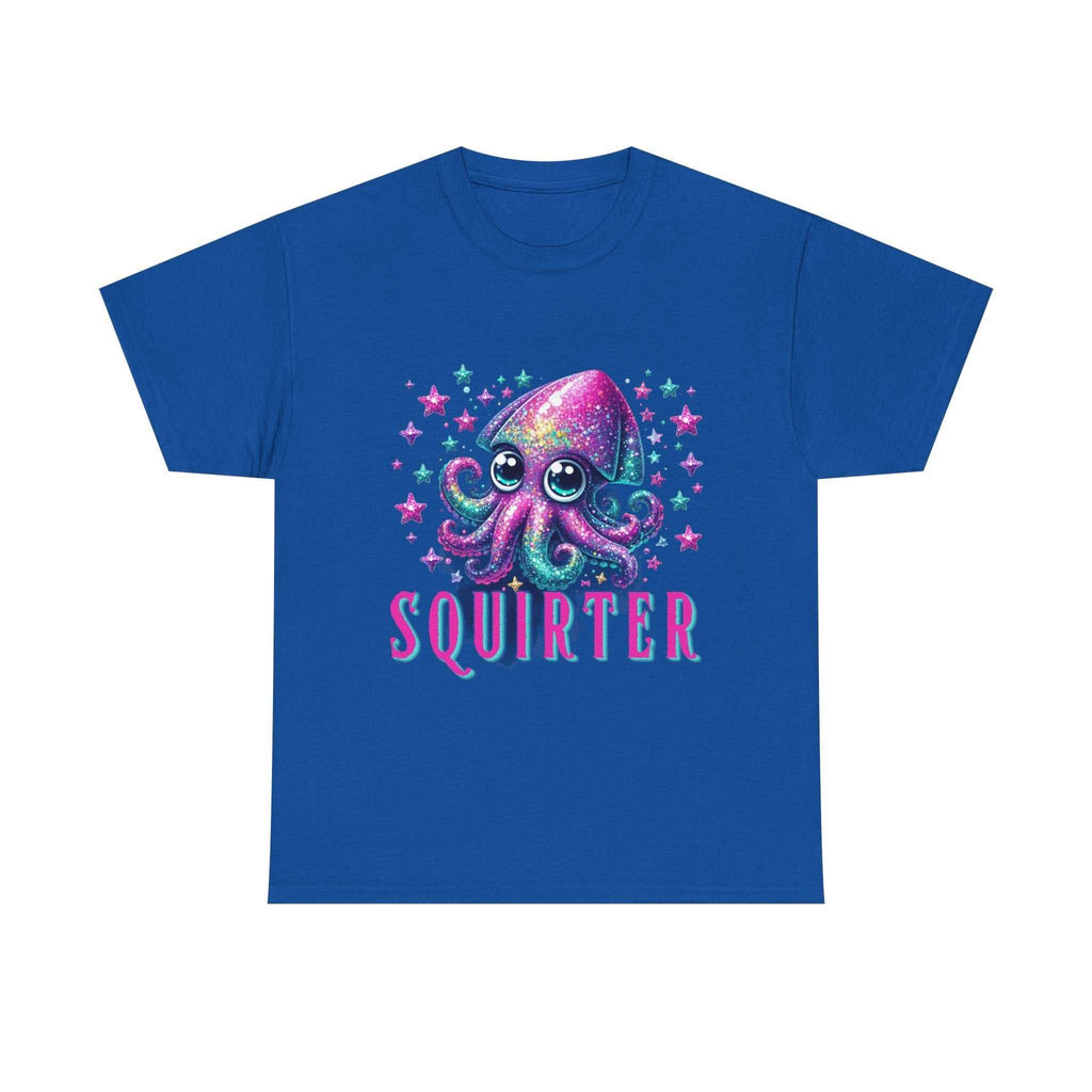Squirter Fun Squid T-Shirt with cheeky squid graphic on soft cotton fabric