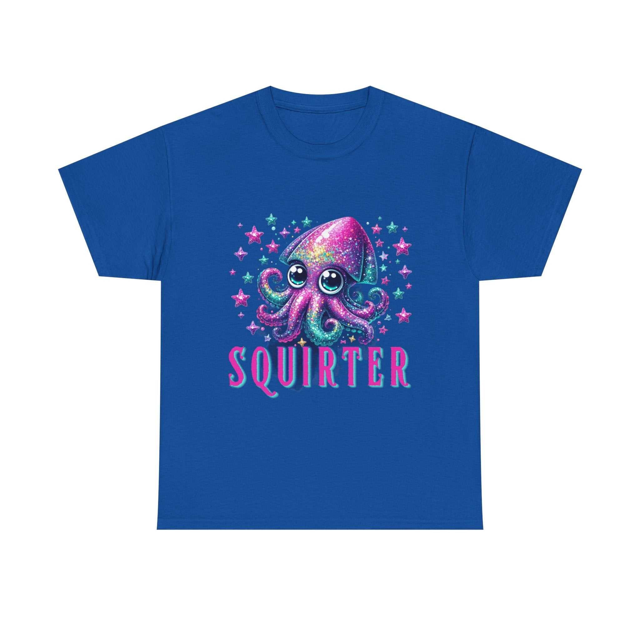 Squirter Fun Squid T-Shirt with cheeky squid graphic on soft cotton fabric