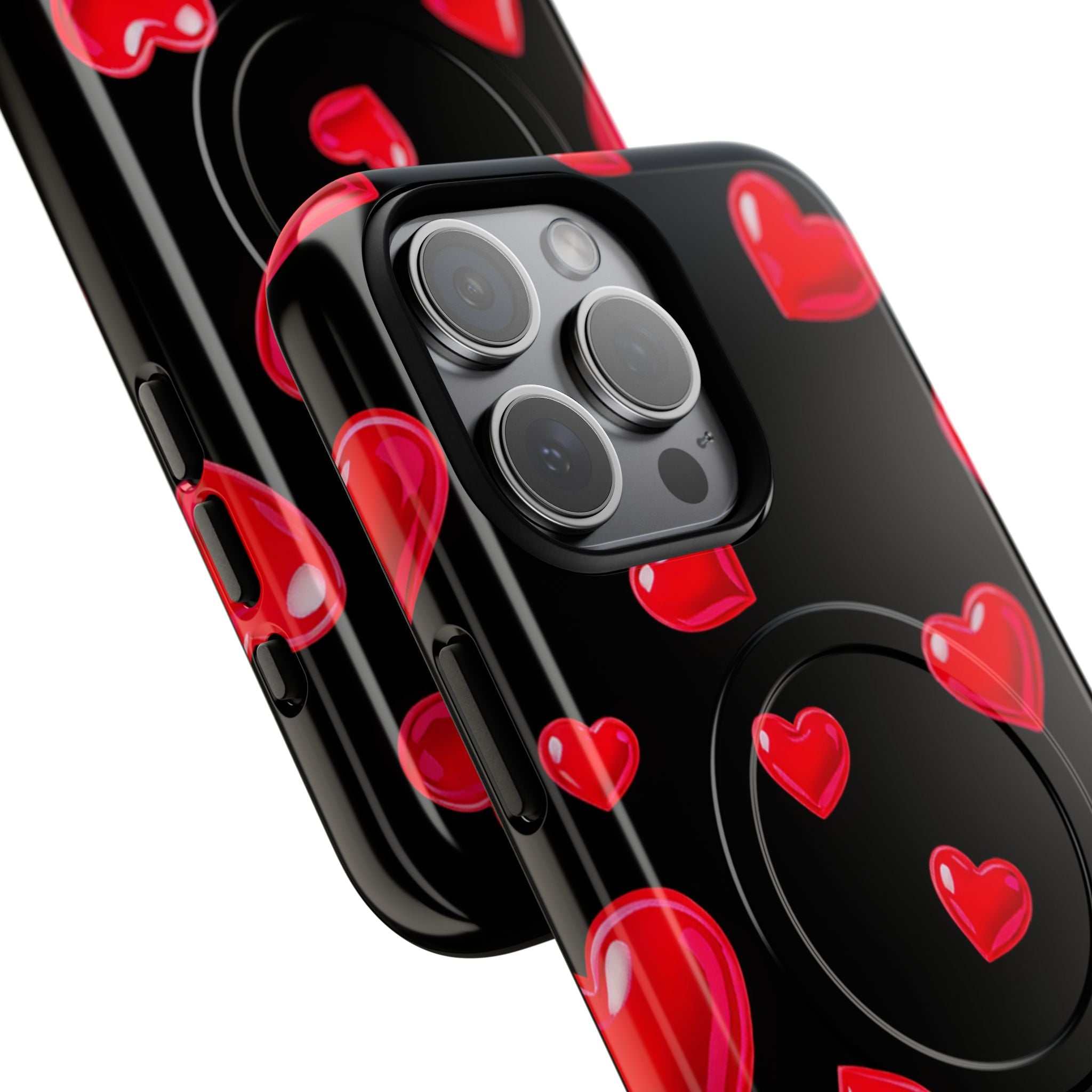Black Hearts iPhone Magsafe Phone Case