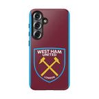 West Ham United Magnetic Samsung Case with claret and blue colors and official-inspired crest, dual layer protection and wireless charging compatible