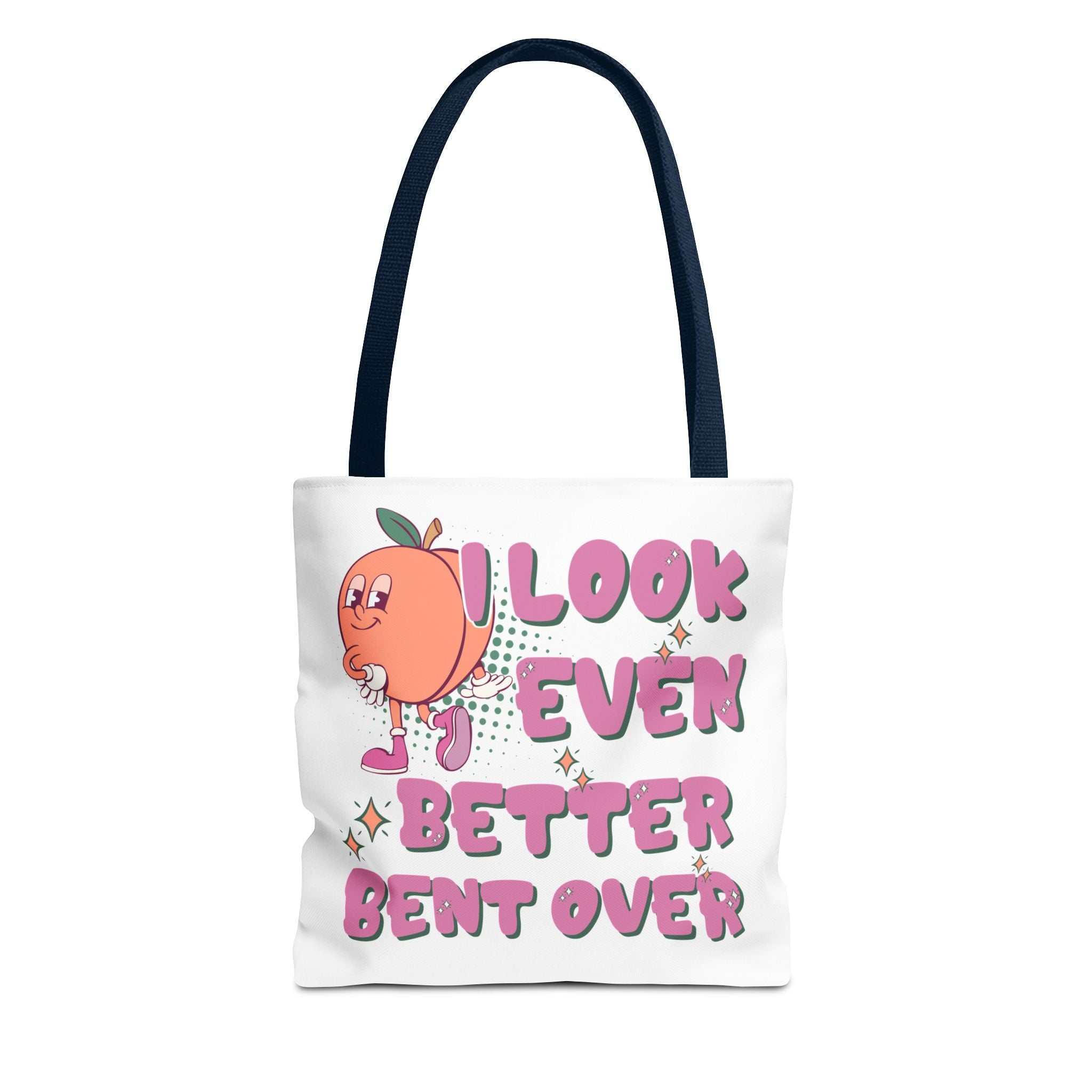 Cheeky Even Better Bent Over Tote Bag in durable spun polyester with multiple handle color options