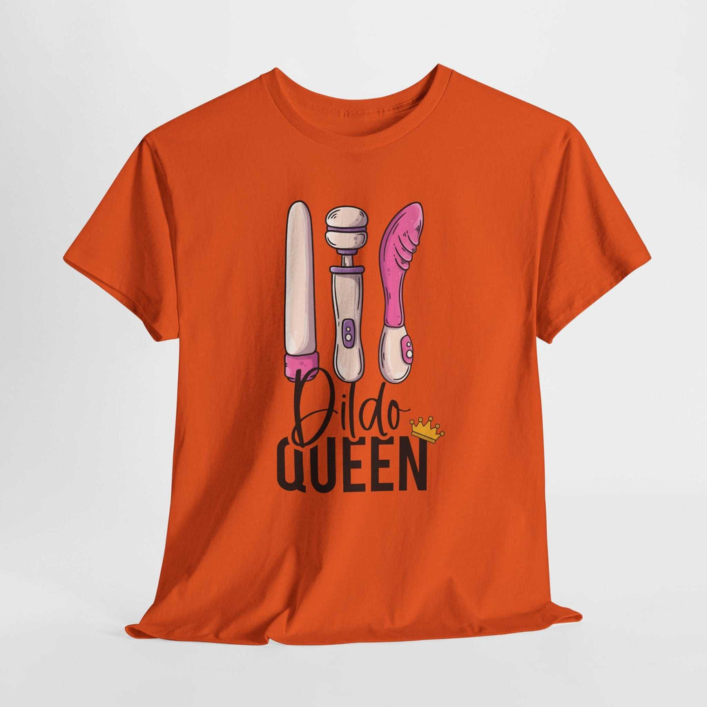 Black Dildo Queen T-Shirt with bold, humorous design for confident wearers