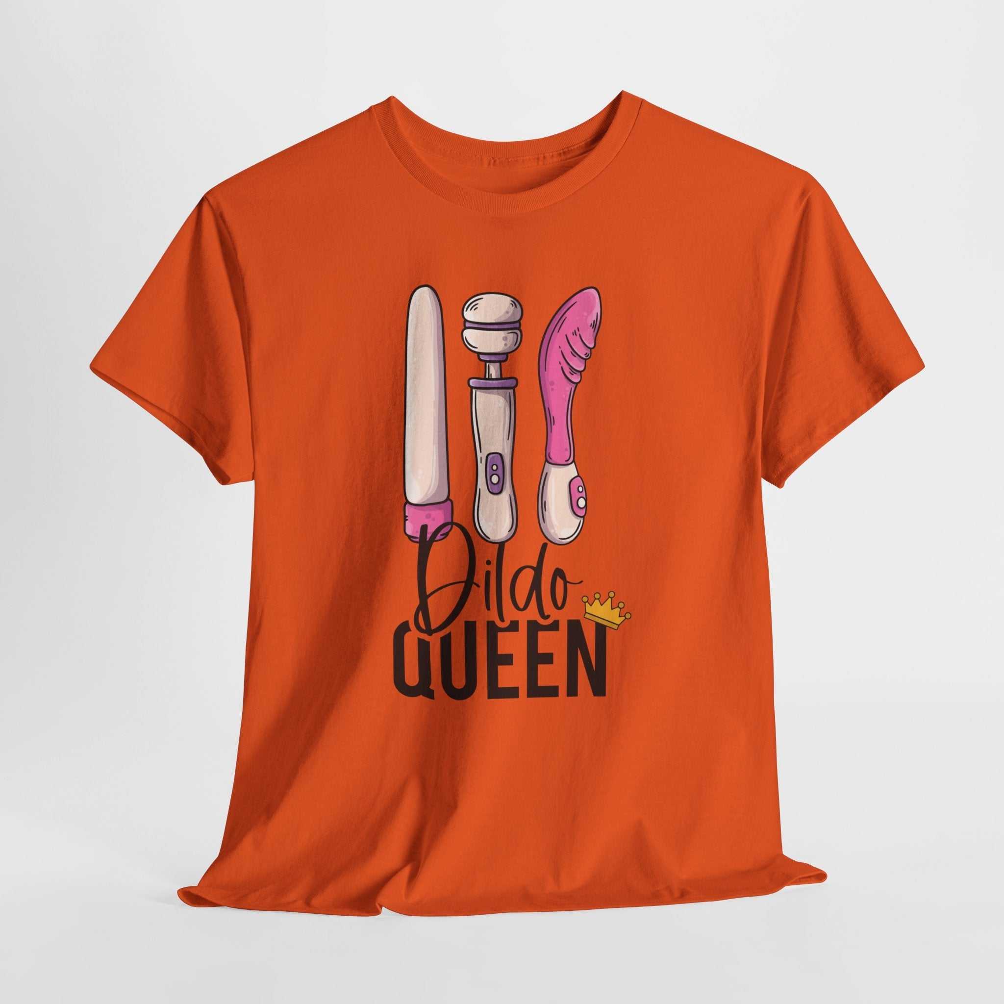 Black Dildo Queen T-Shirt with bold, humorous design for confident wearers